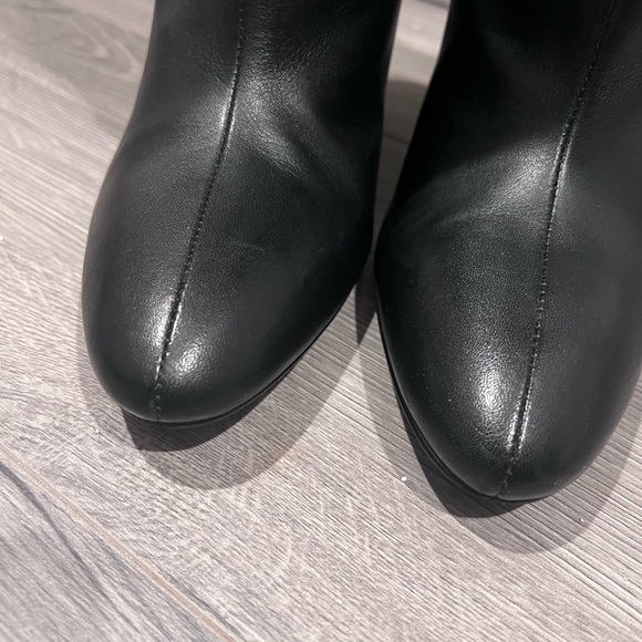 Zara genuine leather black wedge boots - Picture 10 of 15